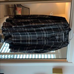 Plaid oversized tunic with sequins.